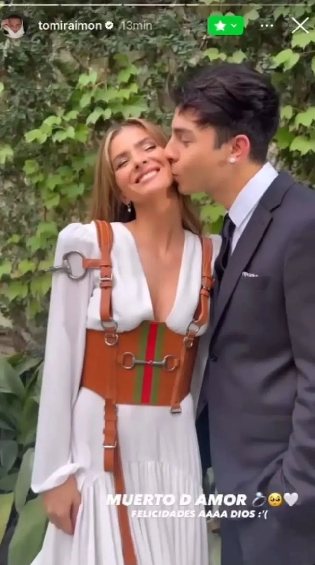 En las últimas horas aparecieron unas imágenes que encendieron el rumor de boda entre la China Suárez y Rusherking