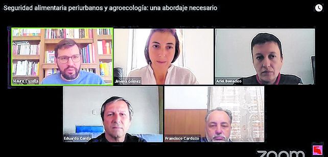 Charla virtual. Los especialistas intercambiaron experiencias sobre nuevas formas de producir en los periurbanos.