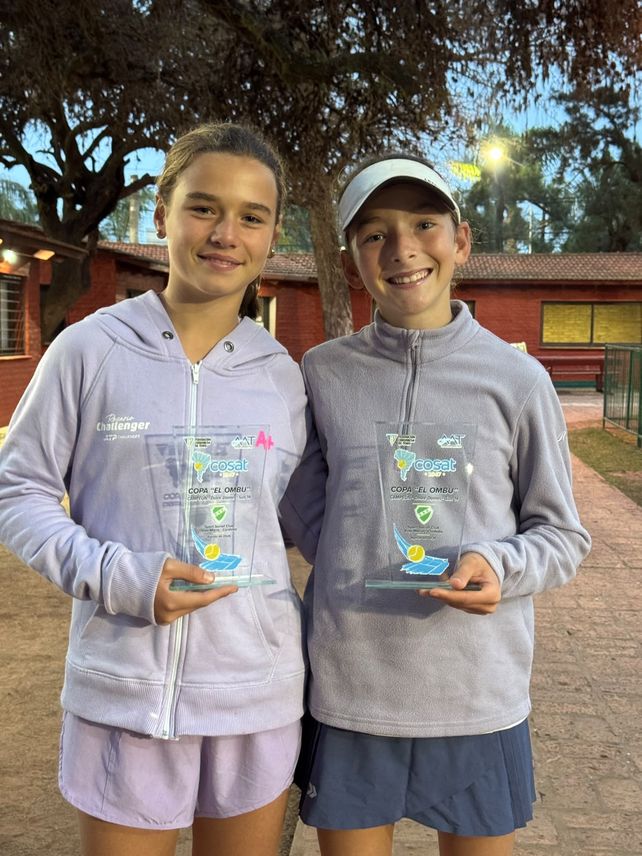  Luz Villarruel y Margarita Uviedo fueron campeonas en dobles en la Copa El Ombú.