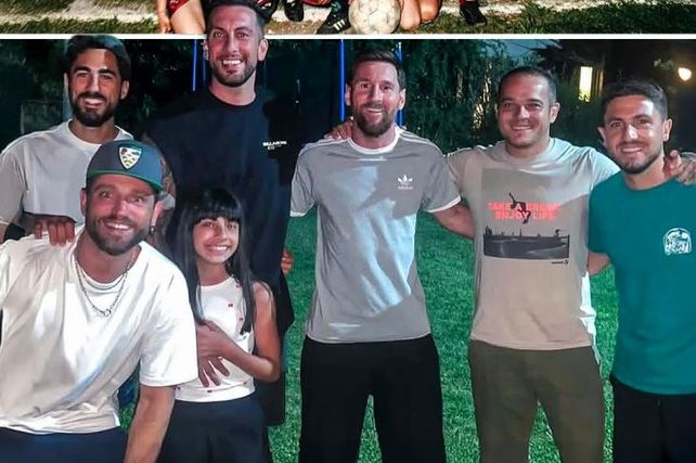 Los compañeros de la categoría 1987 de Newell's de Messi se juntaron con el crack.