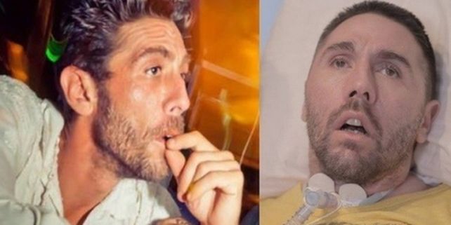 Fabiano Antoniani antes y después de su accidente de moto.