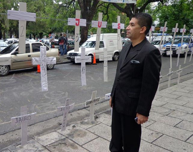 Eduardo Trasante estuvo esta mañana en Tribunales. En la foto