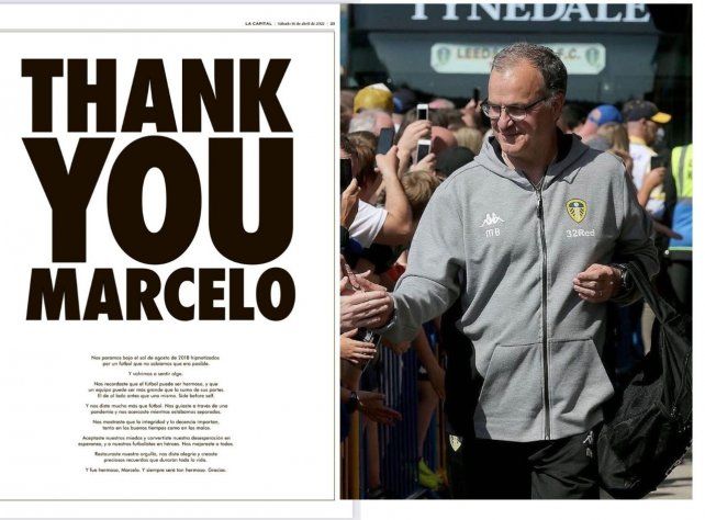 El aviso de los hinchas del Leeds dedicado a Bielsa fue furor en todo el mundo