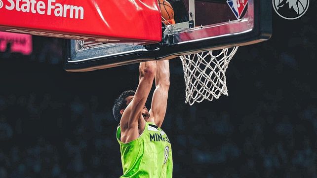 NBA: Acción de Bolmaro en la caída de Minnesota con Brooklyn