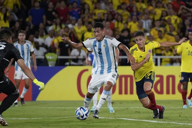 Sub-20: Argentina perdió 1 a 0 con Colombia y no se pudo clasificar al hexagonal final