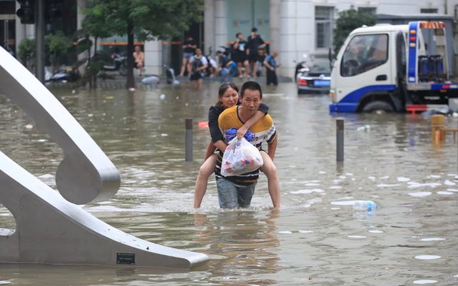 Impactantes imágenes de las inundaciones en China
