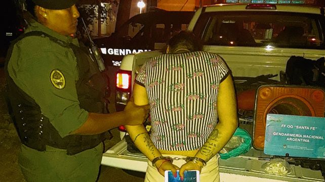 presa. Brenda al ser detenida en el barrio Acíndar en febrero de 2018.