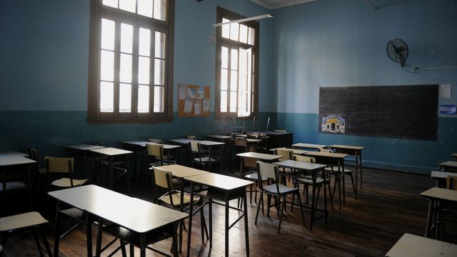 Aulas vacías por el paro docente.