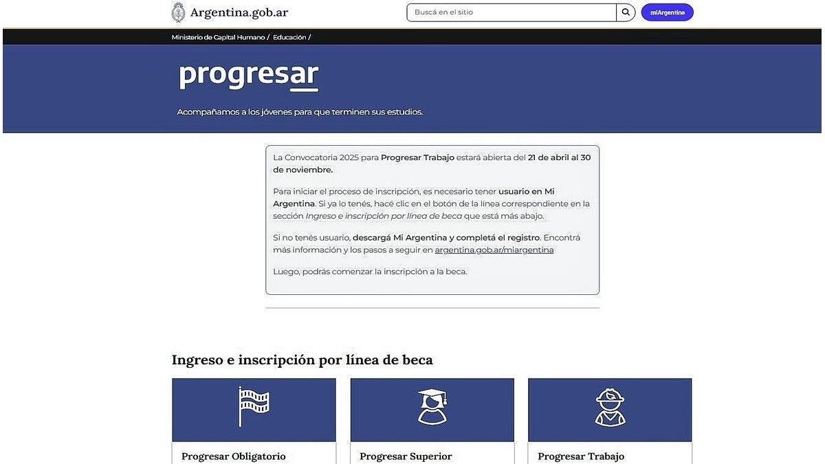 Programa Progresar Becas Progresar de Ansés 2025: comienza la inscripción de una de las becas