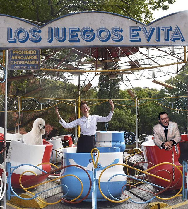 La iconografía peronista, con espíritu festivo.