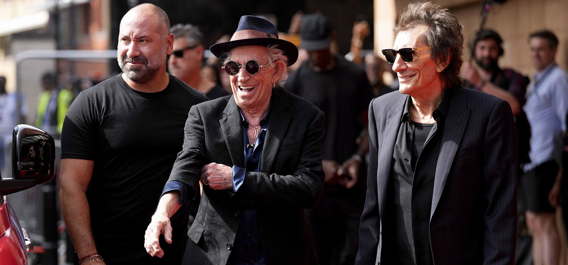 Keith Richards y Ronnie Wood, llegan al evento de lanzamiento de los Rolling Stones Hackney Diamonds, el miércoles 6 de septiembre de 2023 en Londres. (Scott Garfitt/Invisión/AP Keith Richards y Ronnie Wood, llegan al evento de lanzamiento de los Rolling Stones Hackney Diamonds, el miércoles 6 de septiembre de 2023 en Londres. (Scott Garfitt/Invisión/AP