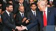La foto de la polémica. Lionel Messi junto a todo el plantel de Inter Miami junto a Donald Trump. La foto de la polémica. Lionel Messi junto a todo el plantel de Inter Miami junto a Donald Trump.