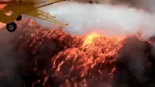 El trabajo combinado con los brigadistas, que les indican a los aeroaplicadores dónde y cómo aplicar, permite un mejor aprovechamiento del agua.