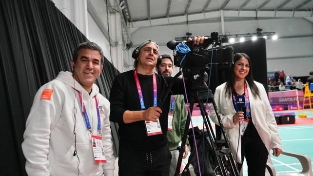 Guillermo Mattar, Maxi Garcia, Lautaro Mourin (TyC Sports digital) y Camila San Martín