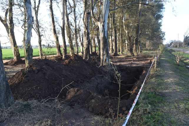 En este predio cercano a Luis Palacios el equipo de Antropología Forense está buscando los restos de Paula Perassi.&nbsp;
