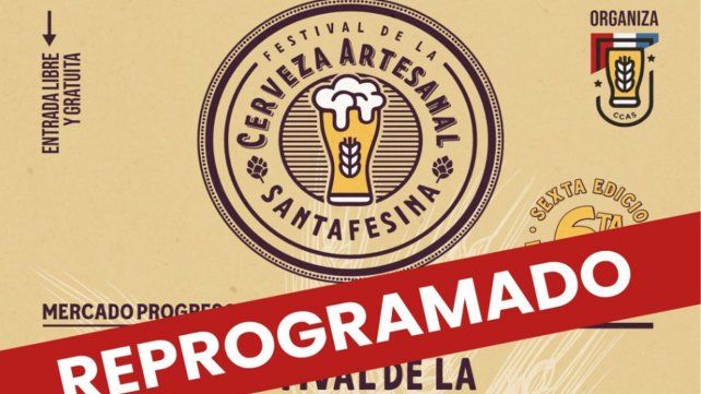 Se reprogramó el sexto festival de la cerveza artesanal en Santa Fe
