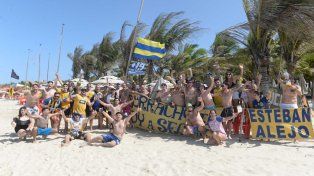 Los hinchas de Central en las arenas doradas de Fortaleza.