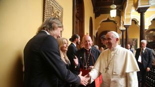 El encuentro entre el papa Francisco y Ricardo Gareca en Perú
