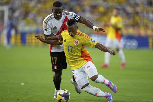 El jugador de Central sumó pocos minutos ante Perú con la camiseta de Colombia.