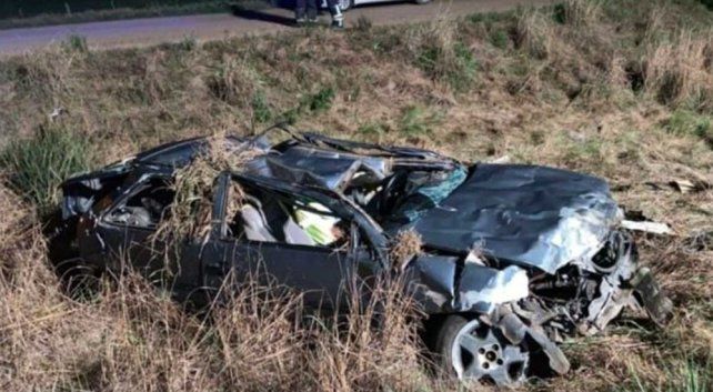 Autovía 14: un hombre resultó con heridas graves en un vuelco