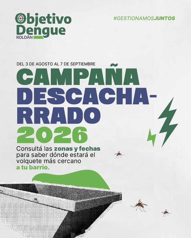 Roldán refuerza la prevención del dengue con una campaña de descacharrado en toda la ciudad