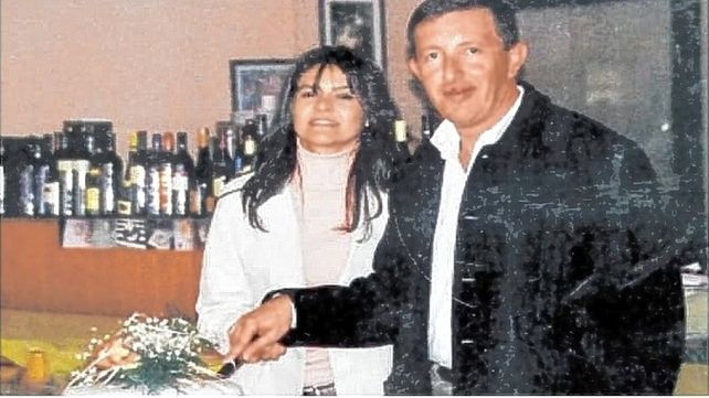 La docente María Gauna y su marido Omar Bartorelli