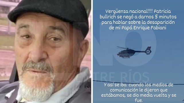 La hija de Enrique Fabiani denunció que la ministra de Seguridad se negó a recibirla para hablar sobre el caso de su padre
