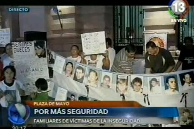Se movilizaron familiares de las víctimas de la inseguridad