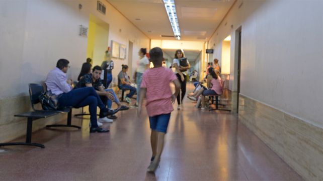El pasillo de Tribunales provinciales donde atiende la Fiscalía de Violencia Familiar.