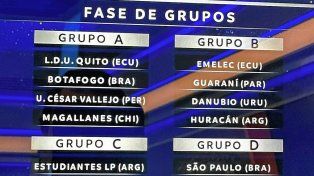 Los grupos de la Copa Sudamericana.