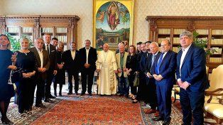El Papa Francisco recibió a una comitiva de la CGT en el Vaticano