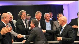 Pumpido dijo presente en la visita de Infatino
