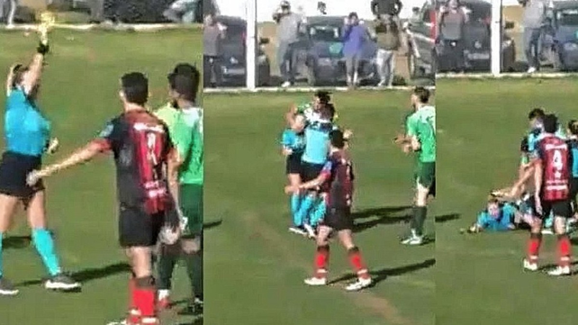 Video: brutal agresión a una jueza en una Liga Regional