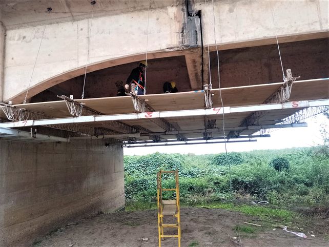 Recuperados los andamios vandalizados, avanzan las obras en el Carretero: este miércoles habrá un corte total de tránsito