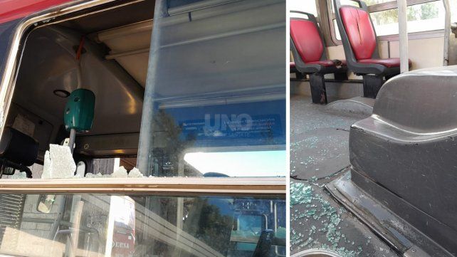 La ventanilla del colectivo se rompió porque le arrojaron un botellazo La ventanilla del colectivo se rompió porque le arrojaron un botellazo