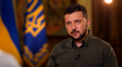 Zelensky durante la entrevista a la TV nacional que dio el domingo a la noche.&nbsp;