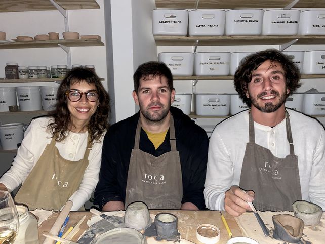 Juliana Baldellou, Santiago Hardy y Esteban Onguino