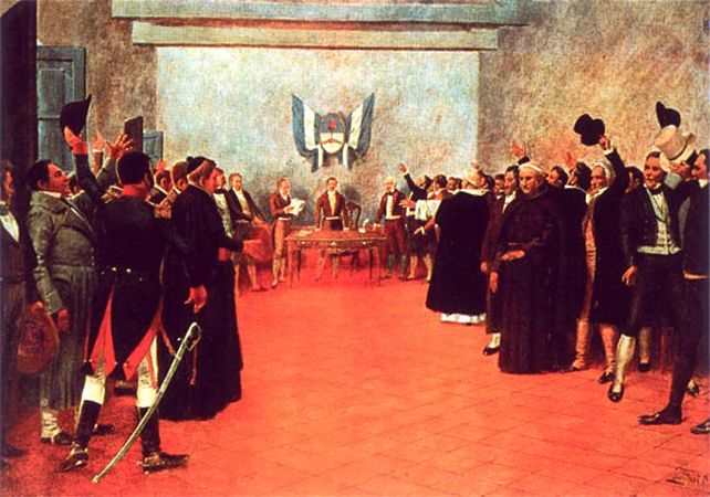 Oleo que retrata la declaración de la Independencia en la Casa de Tucumán