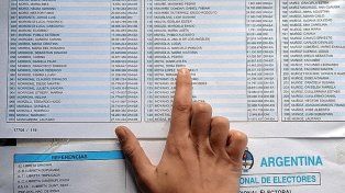 Elecciones: este viernes se publica el padrón provisorio