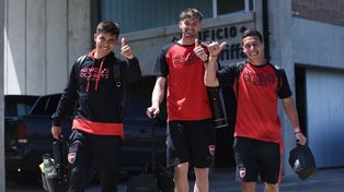 Sforza, Barlasina y Panchito González, que volvió a ser considerado para la primera tras su lesión.