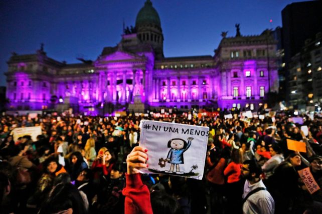 Buenos Aires, frente al Congreso. El 3 de junio de 2015 el país marchó en contra de los femicidios y nacía Ni una Menos.