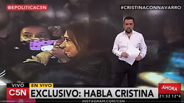 Cristina dio una entrevista exclusiva a C5N