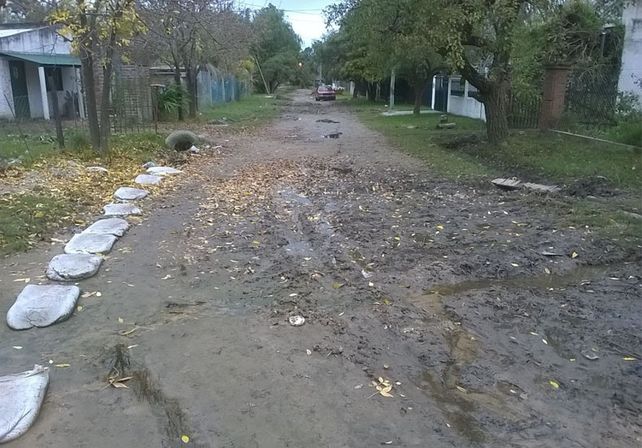 Anegadas. Aún aflora el  agua de muchas de las calles de Rincón debido al nivel de las napas.