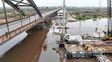 Nuevo puente Santa Fe-Santo Tomé: retomaron el pilotaje en el cauce del río Salado y la obra llegó al 55% de avance