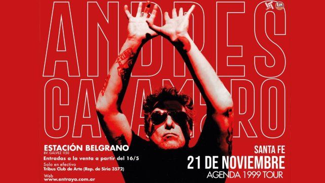 Andrés Calamaro vuelve a Santa Fe en el marco de Agenda 1999 tour Andrés Calamaro vuelve a Santa Fe en el marco de Agenda 1999 tour