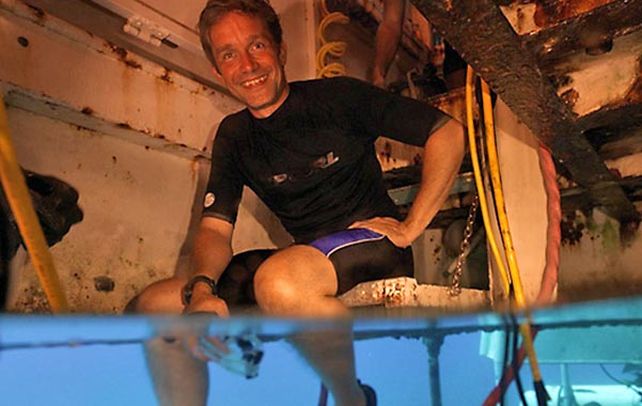 Experimento. Fabien Cousteau en el recinto donde estará 31 días.