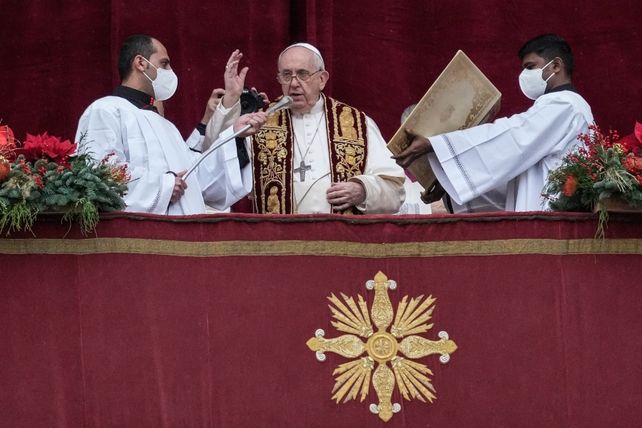 Navidad: Francisco pidió el fin de la pandemia