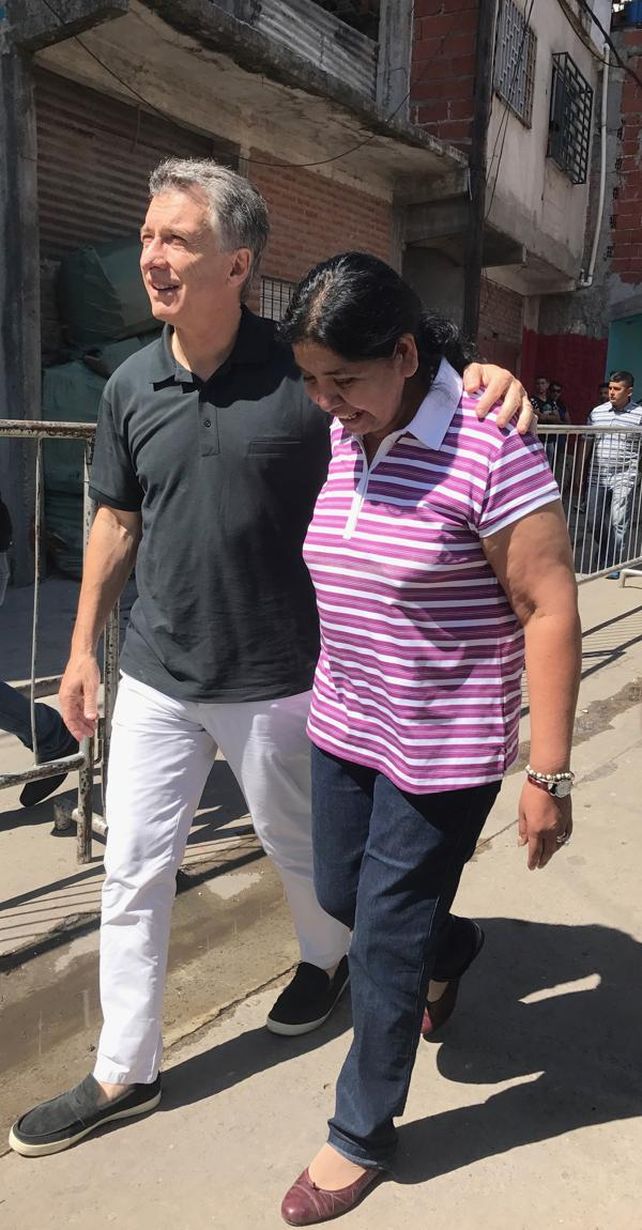 El presidente visitó un comedor antes del festejo de Nochebuena