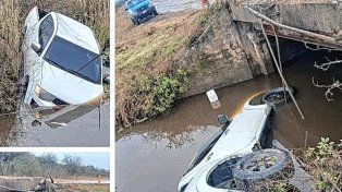 Federación: una familia resultó ilesa tras caer una camioneta a un arroyo