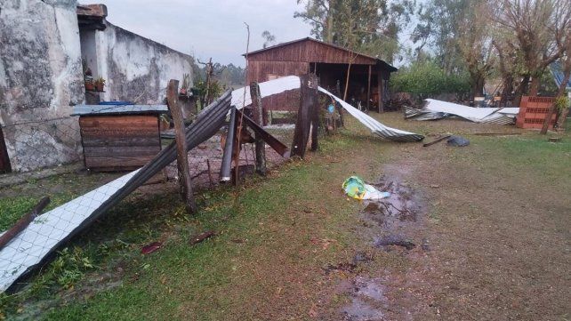 La fuerte tormenta golpeó varias ciudades del norte entrerriano